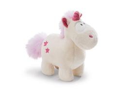 NICI Theodor - Peluche Licorne - Collection Theodor et ses Amis - Toucher Ultra Doux - Blanche et Rose - Taille 15 cm