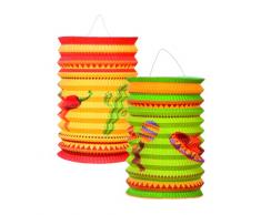 Boland BOL54403 Mexicaines Lot de 2 lanternes Multicolore