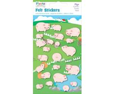 Fiesta Crafts - K-1002 - Autocollants en Feutre - Cochons