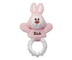 Trudi Sevi- Peluche Anneau Dentition Lapin, 18142, Rose, 12 cm