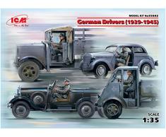 ICM- German Drivers(1939-1945)(4 Figures) Statuette, 35642, Gris