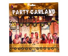 Forum Novelties X81661 Guirlande de fête Noir/doré