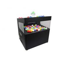 CARTALOTO- Boulier Souffleur AIRBALL (+ 90 balles 38mm – marquage 2 Faces et Caisse de Transport en Bois), ATMAB2C, Multicouleur