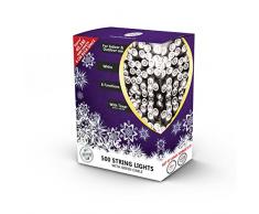 Gifts 4 All Occasions Limited SHATCHI-626 Guirlande de Noël 500 LED blanches avec minuteur Vert