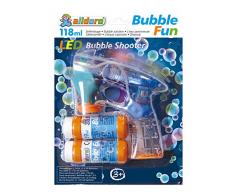 alldoro 60625 Bubble Fun Pistolet à Bulles LED avec 2 x 59 ML de Solution de Bulles de Savon avec lumière et Effet sonore.