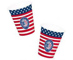 Folat Lot de 8 disques de Carton décoratifs Tasse Grand Amérique