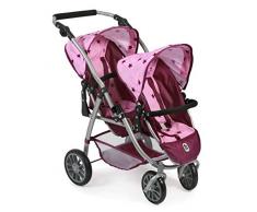 Bayer Chic 2000 689 78 Chariot pour poupée Poussette Tandem Vario, Stars Brombeere