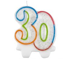 amscan 9900810 7.5 cm Milestone 30e Anniversaire Bougie