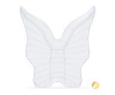 Relaxdays, blanc Bouée d’ange, Ailes géantes, Déco gonflable piscine et plage, PVC, 10025416_49
