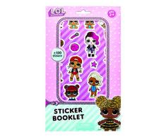 L.O.L Surprise 59045 Carnet de stickers 120 autocollants Multicolore Format A5