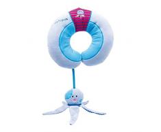 Legler Small Foot Coussin de Nuque Hochet Pieuvre, Tissu, Multicolore, 27.00 x 24.00 x 7.00 cm