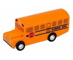 PlanToys - PT6049 - Jouet en bois - Véhicule - Bus Scolaire