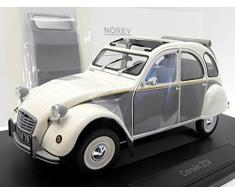Norev - 2 CV Dolly 1985 Citroen Véhicule miniature, 181494, Blanc/ Gris, Echelle 1/18