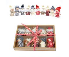 Gifts SHATCHI-1151 Lot de 10 boîtes à suspendre pour sapin de Noël Fait main