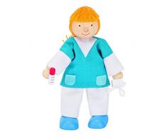 Goki - 2040664 - Poupée De Chiffon Articulée - Infirmière