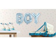 Folat -Guirlande Lettres décran Ballons Boy – Bleu Clair – H : 36 cm