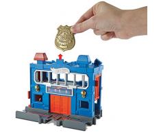 Hot Wheels City Poste de Police, coffret de jeu pour petites voitures avec circuit et pistes, Jouet pour enfant, FRH33