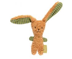 Sigikid, Filles et Garçons, Hochet Lapin Green Collection, Jouets pour bébés, Recommandé à partir de 3 mois, Brun, 39178