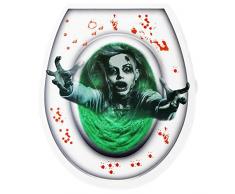 Widmann - Sticker électrostatique couvercle toilettes zombie 32 x 25 cm