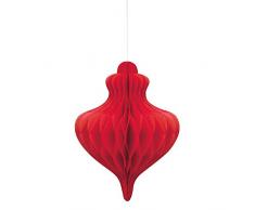 Unique Party 30 cm à Suspendre Rouge Décoration de Noël en Papier de Soie Décoration