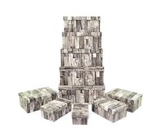 Gifts 11675 Lot de 4 boîtes de rangement pour couvercles Shatchi All Occasions Limited