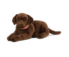 Peluche Living Nature - Chien géant Labrador en peluche, brun chocolat (60 cm)