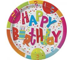 Unique Party - 27175 - Paquet de 8 Assiettes en Carton - Anniversaire - Jamboree - 23 Cm