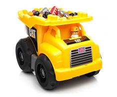 Mega Bloks Camion Benne CAT, jeu de voiture et de blocs de construction, 25 pièces, jouet pour bébé et enfant de 1 à 5 ans, DCJ86