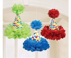 amscan 180117 Lumineux Anniversaire Cône Chapeau Fluffy Décoration