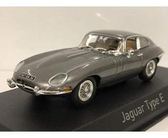 Norev- Jaguar E-Type Coupé 1964-Grey Voiture Miniature de Collection, 270061, Gris