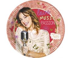 23 cm Violetta Disney Musique Passion Assiettes, Lot de 8