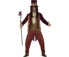 Smiffys Déguisement médecin sorcier vaudou Deluxe, Rouge, avec pantalon, veste, gilet, c