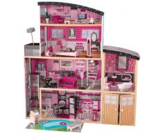 Kidkraft - 65826 - Maison de Poupée Manoir Sparkle en Bois avec Meubles et Accessoires Inclus Ensemble de Jeu à 3 Étages pour Poupées de 30 cm