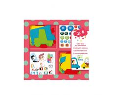 Djeco Me Gustan Jeu éducatif créateur avec Autocollants Multicolore