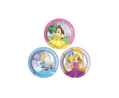 Procos Assiette 23 cm sujets assortis PRINCESS Heart STRONG, multicolore, 5pr87874