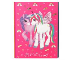 Depesche 10555 Lot de Papier à Lettre avec Autocollants, enveloppes et Feuilles, Ylvi et Minimoomis, Licornes Multicolore