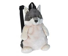Wild Republic- Peluche Loup en Forme du Sac à Dos, Jouet pour Enfant 36 cm, 20991, Multicolore