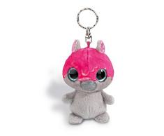 NICI - Porte-Clés Peluche Hippopotame NICIdoos - Grands Yeux Brillants - Collection Sirup Wild - Itomu - Taille 9 cm