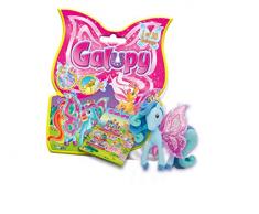 CRAZE- Plüsch-Pferdchen 1 Von 18 Ponies GALUPY Poney en Peluche avec Ailes et Strass Chevaux à Collectionner 52021, Multicolore