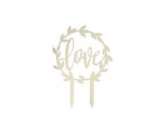 Ginger Ray Décoration de gâteau de mariage en acrylique avec inscription dorée