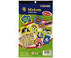 Playbox PBX2471002 2471002 Lot de 700 Stickers Motif Chat et Chien Multicolore