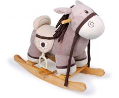 Small foot 5558 Cheval à bascule Sheriff à bascule en peluche douce, oreilles crépitantes et sacoches, à partir de 2 ans