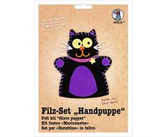 Ursus 39560019 Kit de marionnette en Feutre Motif Chat Multicolore