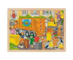GOKI 57459 Puzzle Collection Poubelle Multicolore