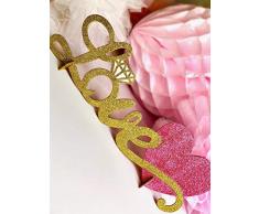 Amscan International 241558 35 x 11 cm Amour Paillettes Montant kit de décoration de Table