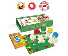 Alpino Peinture Doigts 4 X 40 ML. (4 Boîtes + 4 éponges + Nappe), DE Couleur Assortiment (1)