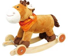 small foot 3209 Cheval à bascule Nele en textile au toucher doux, avec protection anti-retournement et anti-bruit, à partir de 2 ans