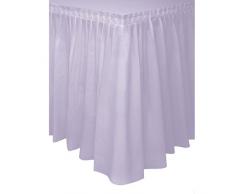 Unique Party - 50052 - Jupe de Table en Plastique - 4,2 m - Lavande