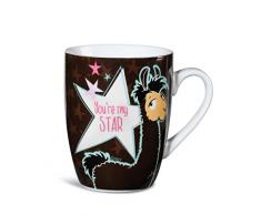 NICI 43581 Lama Lorenzo Youre My Star Tasse en Porcelaine Blanc 8 x 10 cm