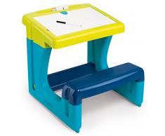 Smoby - 420101 - BurEau Petit Ecolier - Ardoise Double Face - Magnétique / Craie - + 2 Feutres et 6 Craies Inclus - Bleu